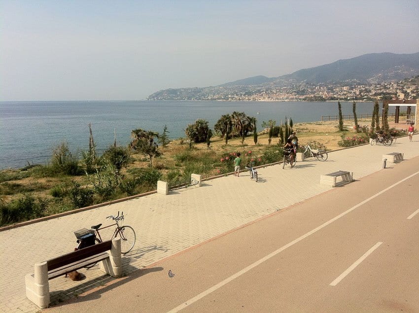 a bicycle track in sanremo